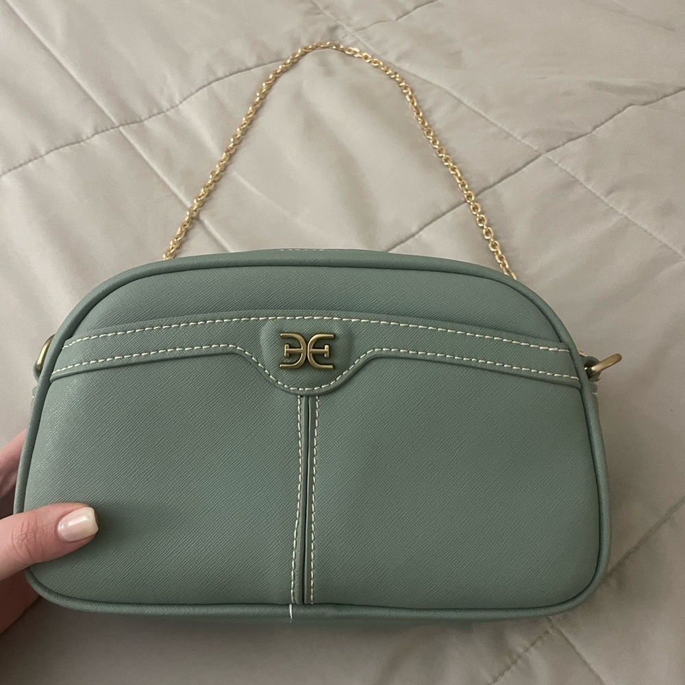 Green Leather Shoulder Bag - Picture 1 of 5